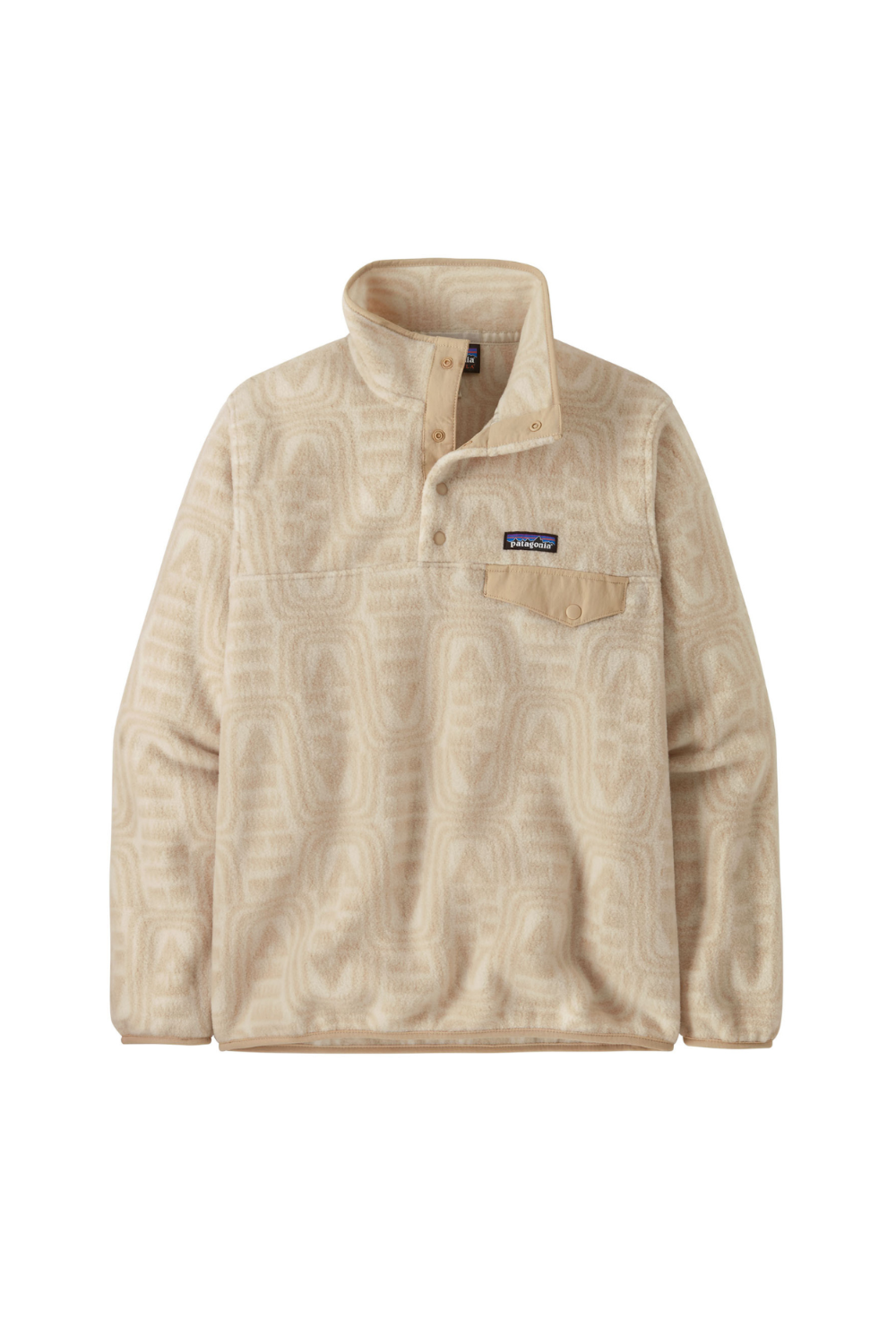 Patagonia Womens Light Weight Synch Snap-T Pullover Flow Dyno White