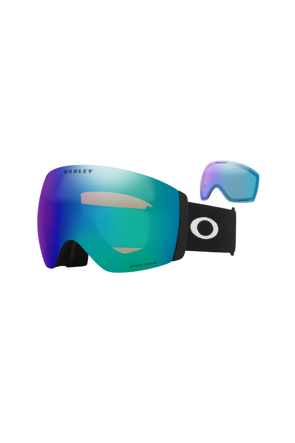 Oakley Flight Deck Pro L Snow Goggles Prizm Snow Argon Iridium Lenses, Matte Black Strap