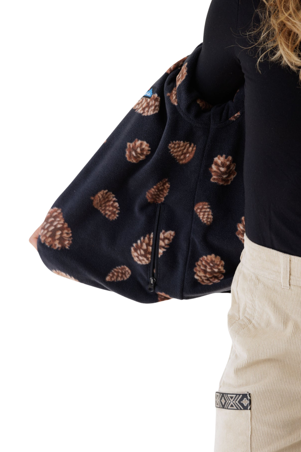 Kavu Cedar Cove Womens Polar Fleece Jacket Pine Cones