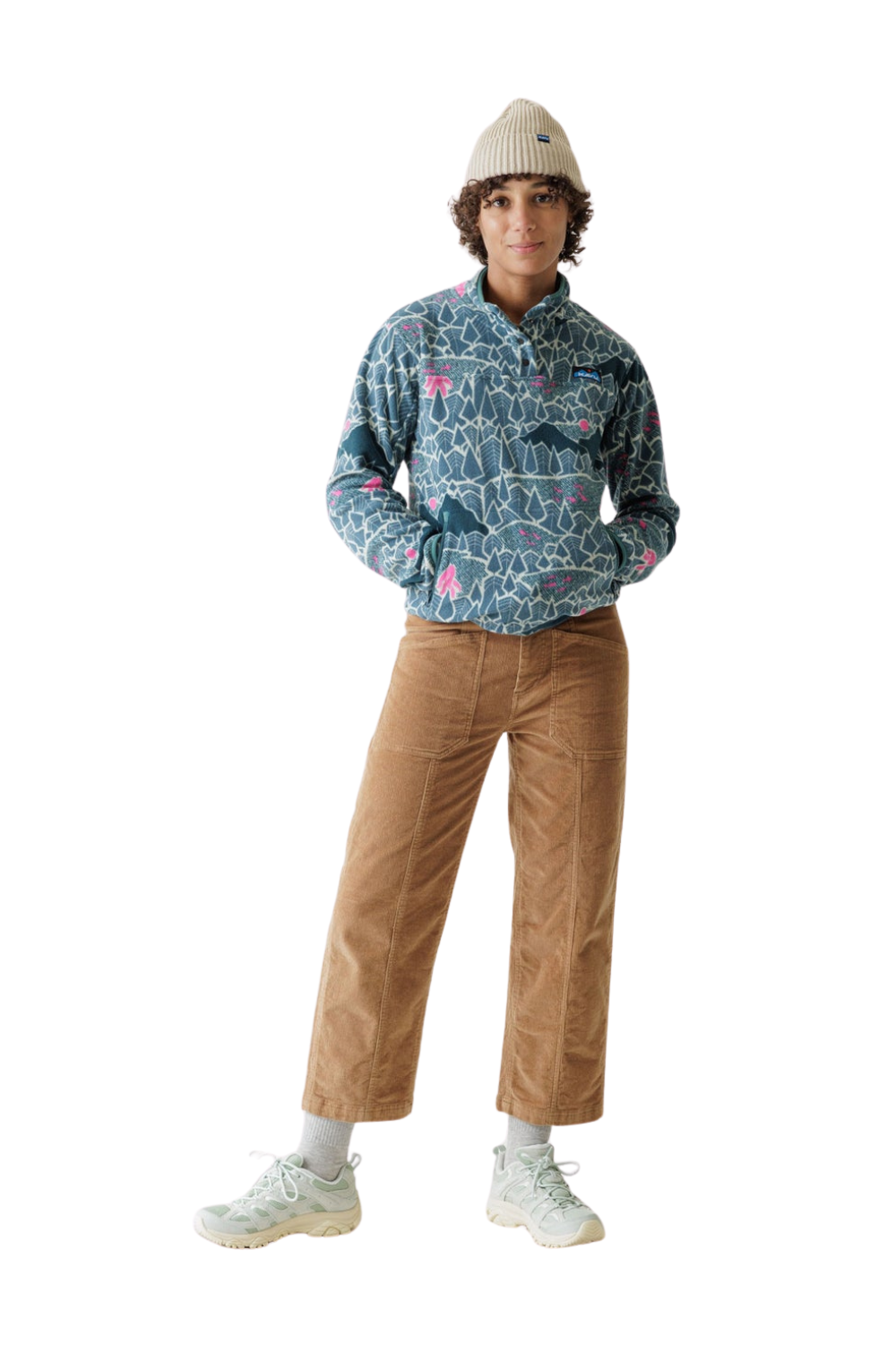 Kavu Cavanaugh Womens Snap Pullover Polar Fleece Sassy Sasquatch