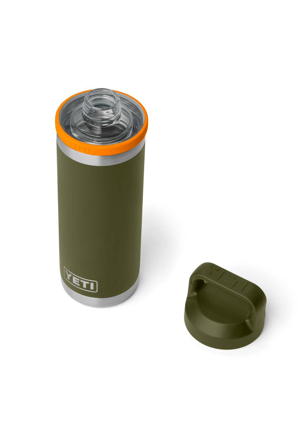 Yeti Rambler 18 Oz Bottle With Chug Cap Olive/King Crab Orange