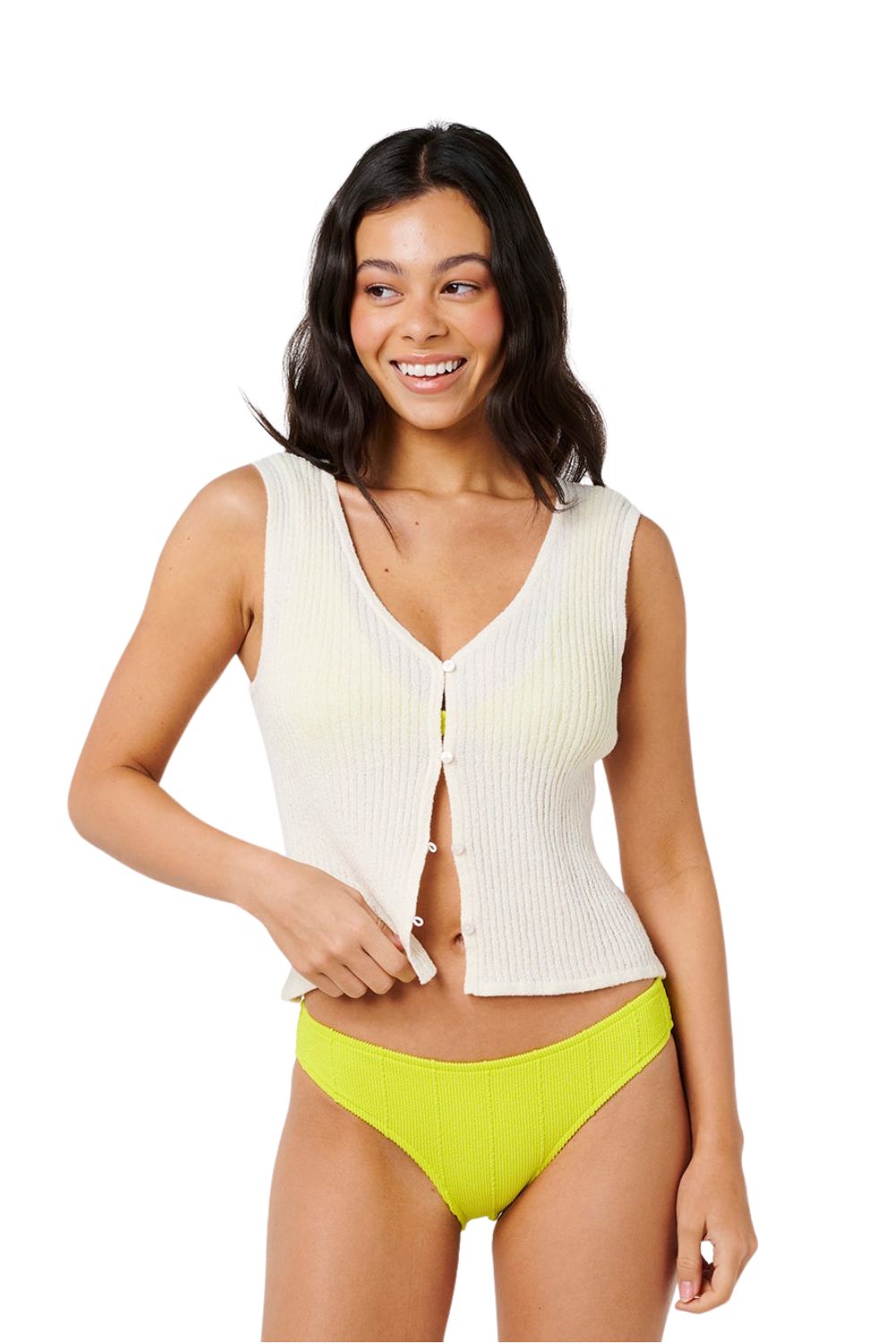 Rip Curl Catalina Island Womens Knit Vest Off White