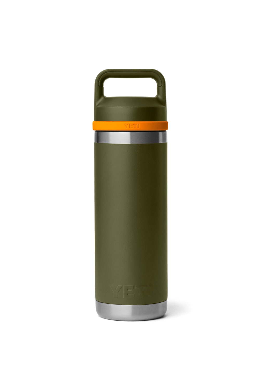 Yeti Rambler 18 Oz Bottle With Chug Cap Olive/King Crab Orange