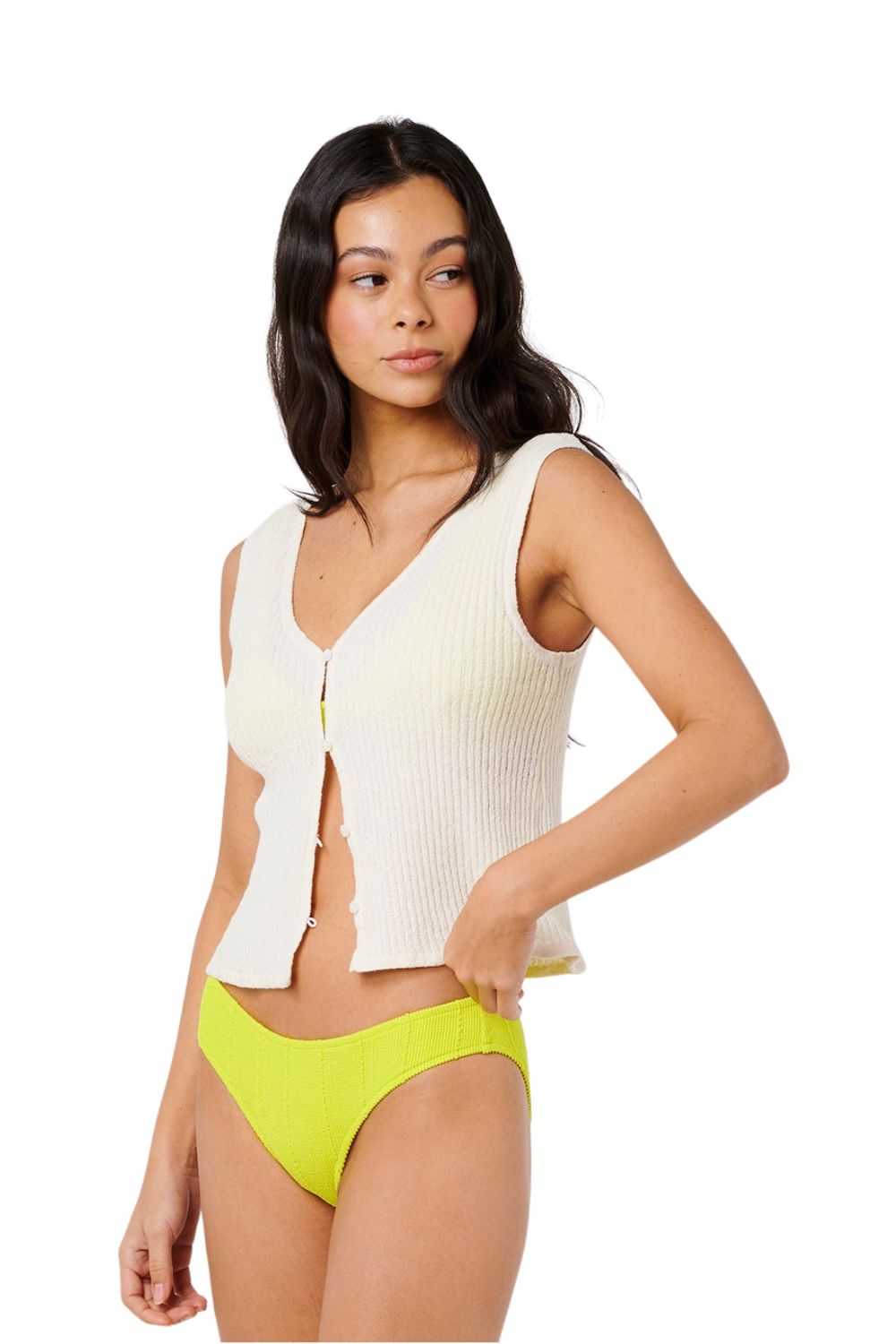 Rip Curl Catalina Island Womens Knit Vest Off White