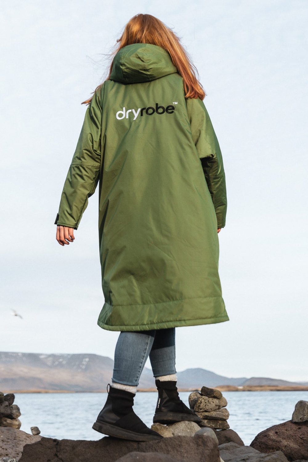 Dryrobe Advance Long Sleeve Changing Robe Forest Green/Black