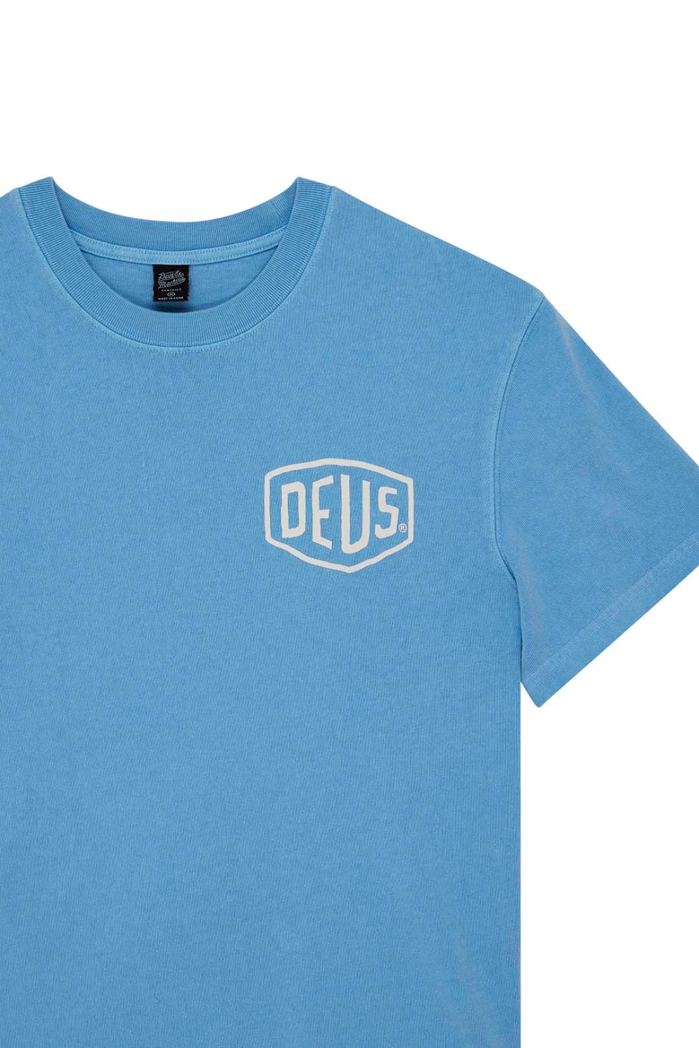 Deus Shield Mens Garment Dyed T-Shirt Bonnie Blue
