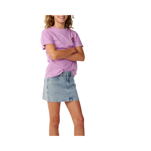 Rip Curl Surf Puff Girls Relaxed T-Shirt Bright Lilac