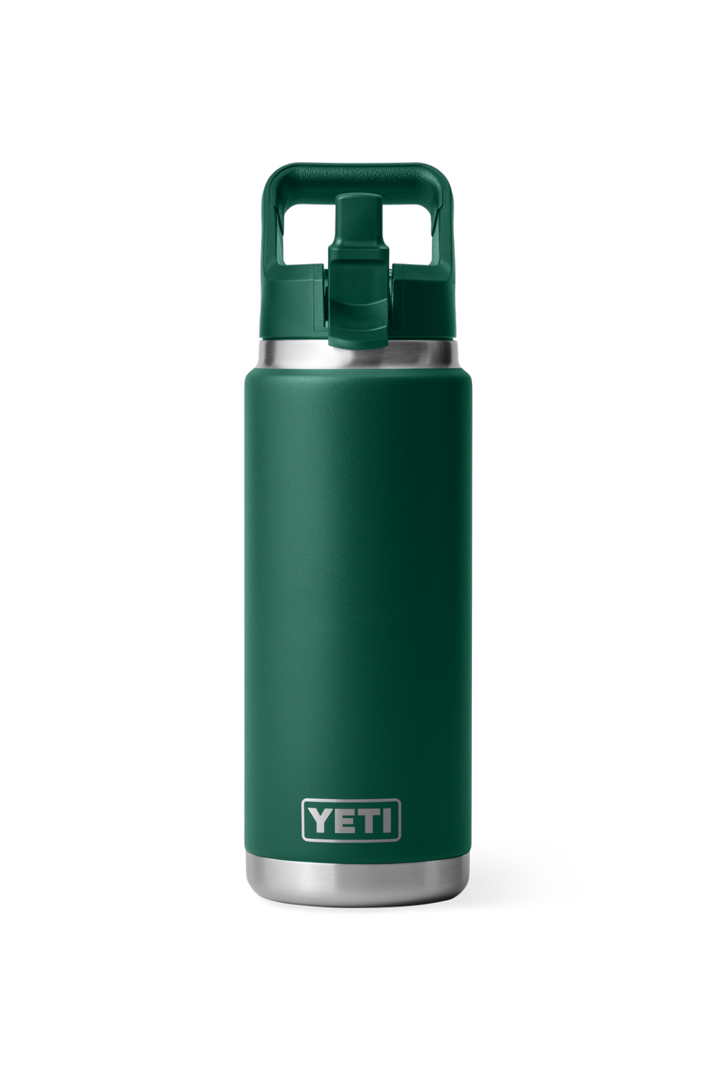Yeti Rambler 26 Oz Straw Bottle Black Forest Green