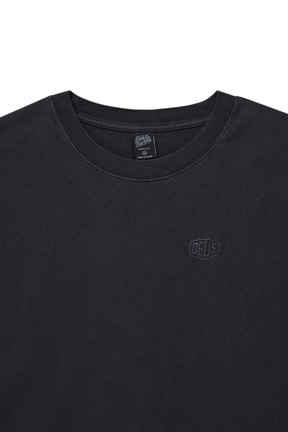 Deus Shield Mens Garment Dyed T-Shirt Black