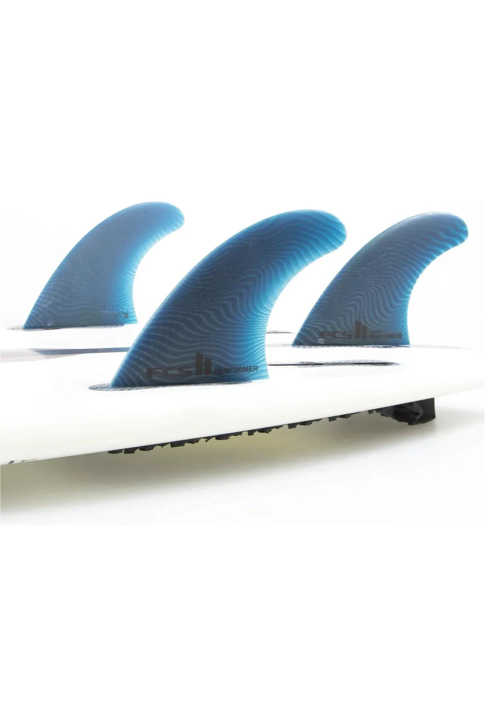 FCS II Performer Neo Glass Medium Pacific Surfboard Tri Fins Blue