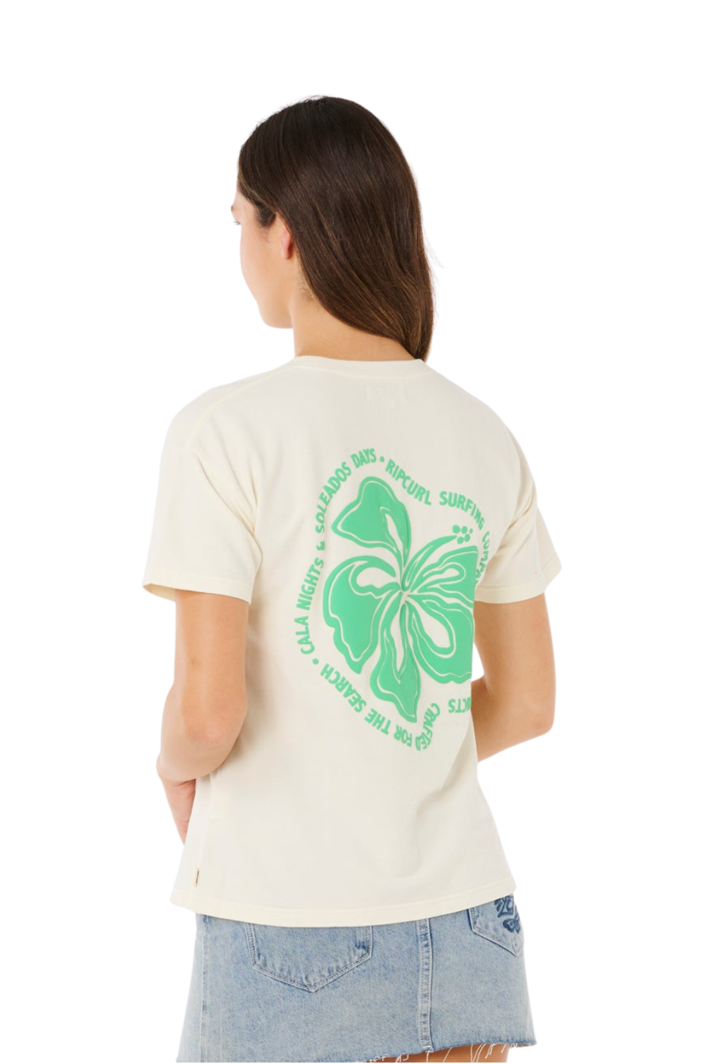 Rip Curl Surf Puff Party Pack Womens Relaxed T-Shirt Bone