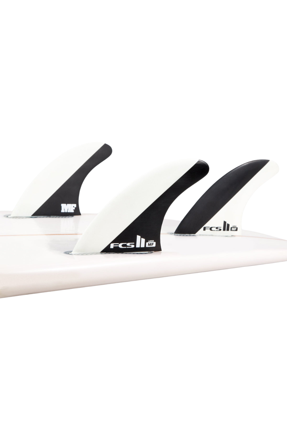 FCS II Mick Fanning Large Tri Fins Black/White
