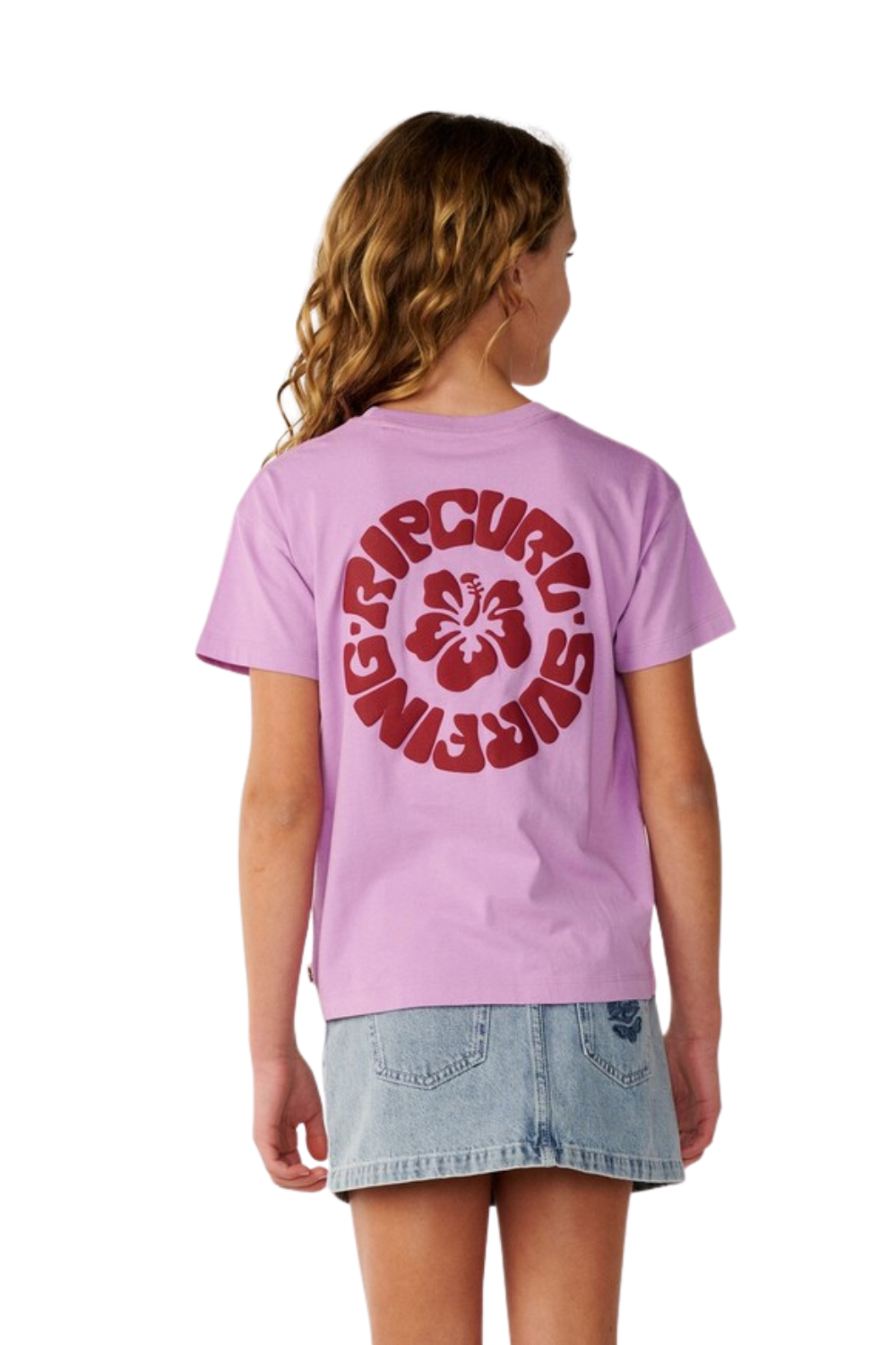 Rip Curl Surf Puff Girls Relaxed T-Shirt Bright Lilac
