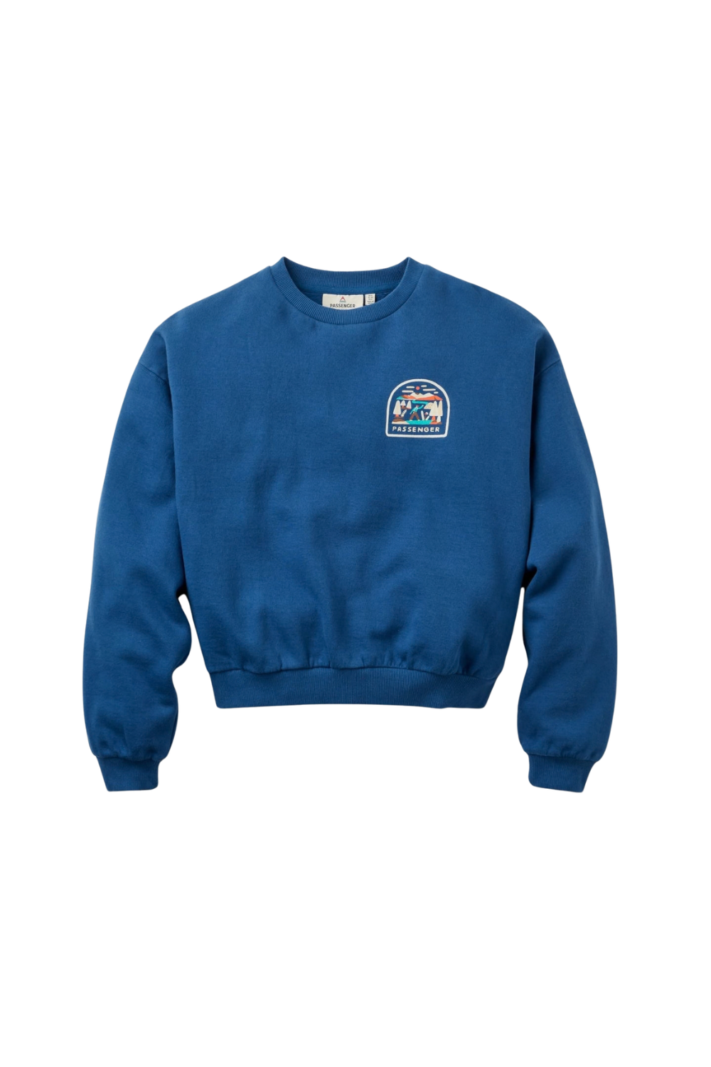 Passenger Lost Patch Womens Relaxed Fit Sweatshirt Blue Navy