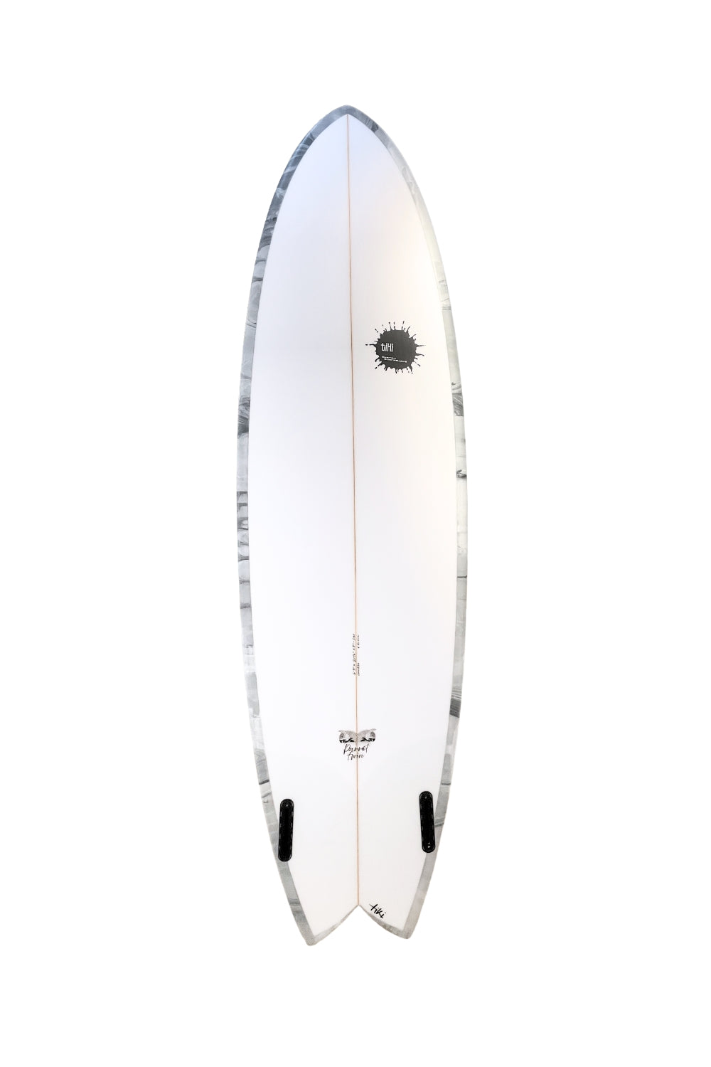 Tiki Custom Surfboard - Parrot Twin Fish 6'9 - Grey Marble Tint (Custom)