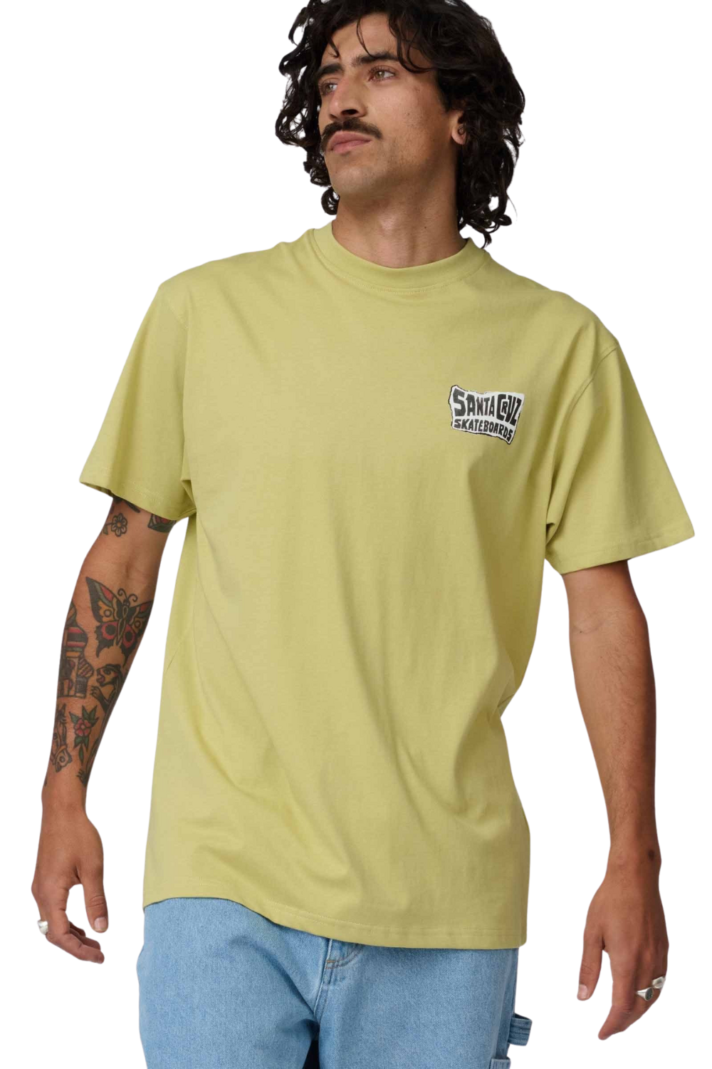 Santa Cruz Collage Hand Mens T-Shirt Faded Khaki