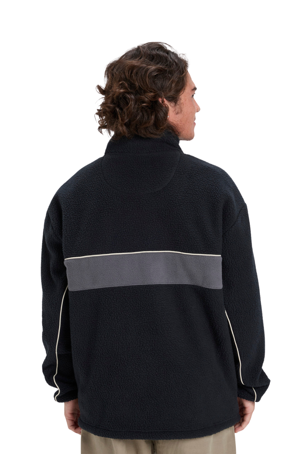 Quiksilver Mens Omni Sherpa Half Zip Technical Fleece Black