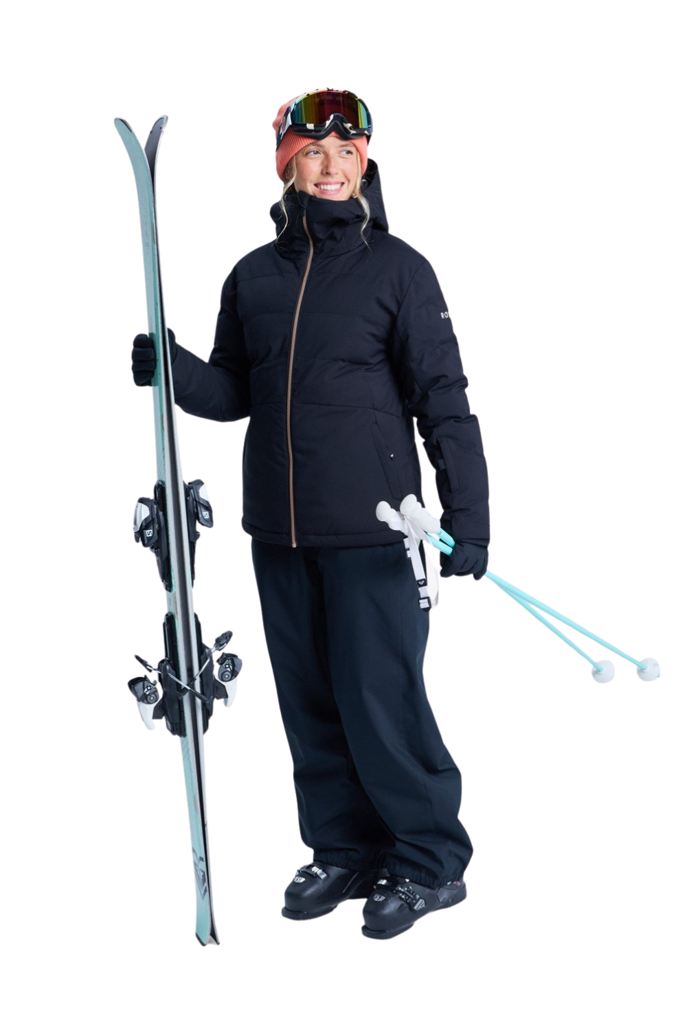 Roxy Womens Snowyhill 10K Puffy Technical Snow Jacket True Black