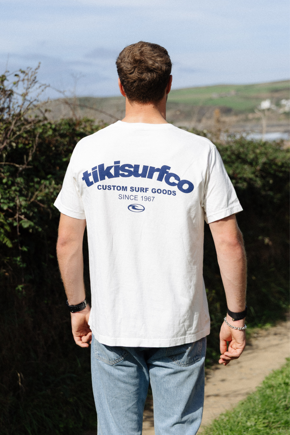 Tiki Surfco T-Shirt Vintage White