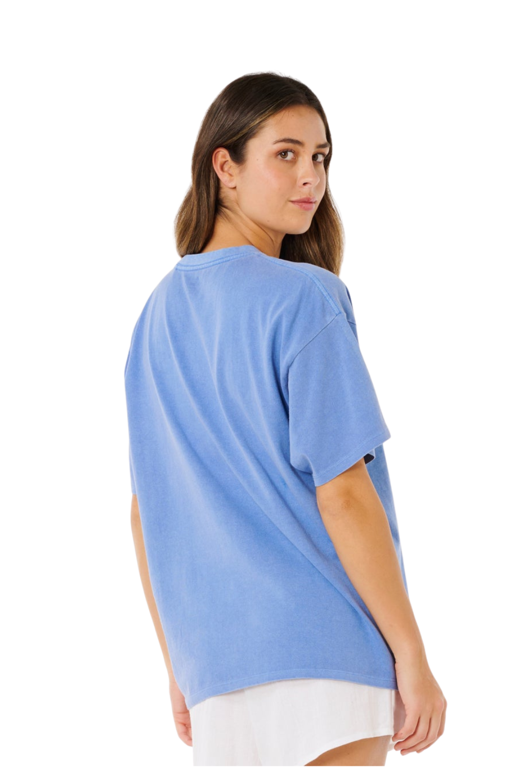 Rip Curl Hotel Malibu Heritage Womens Short Sleeve T-Shirt Cornflower Blue