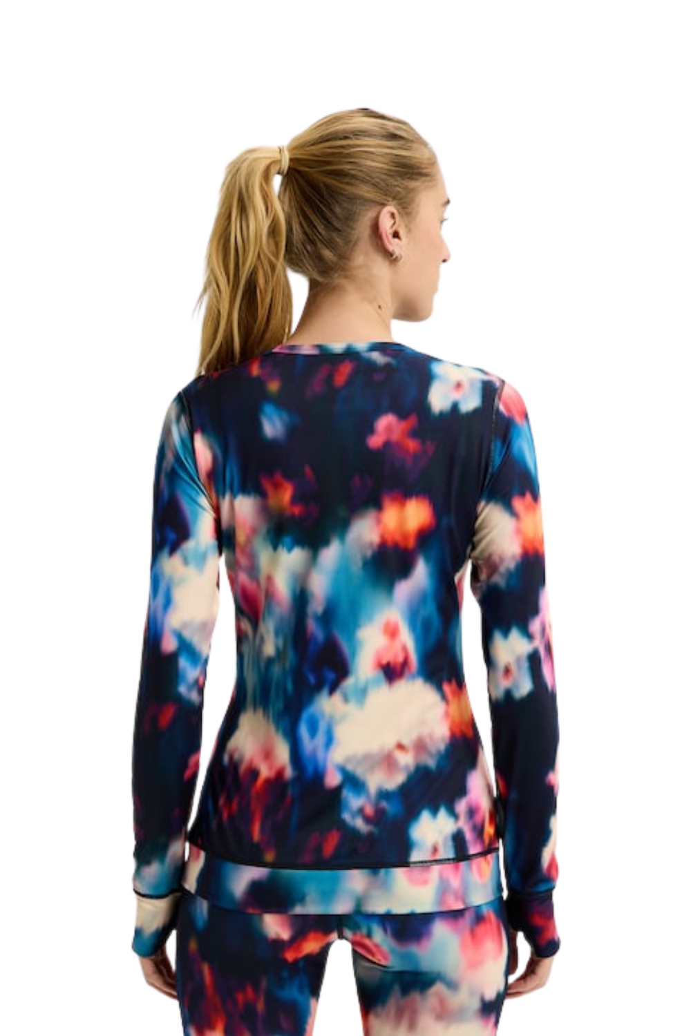 Burton Womens Midweight Base Layer Crewneck Floral Blur