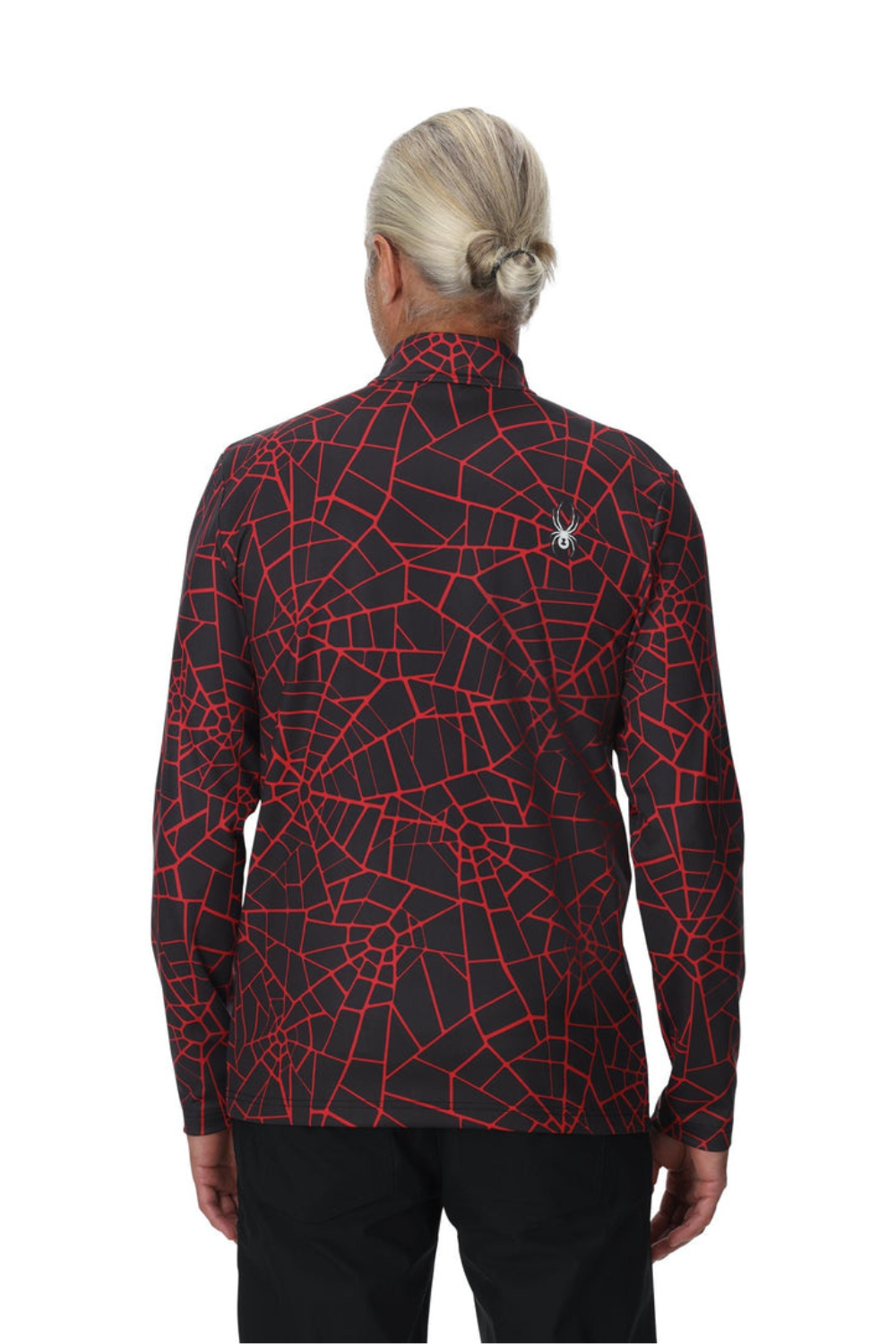 Spyder Mens Podium Half Zip Thermal Base Layer Top Spyder Red