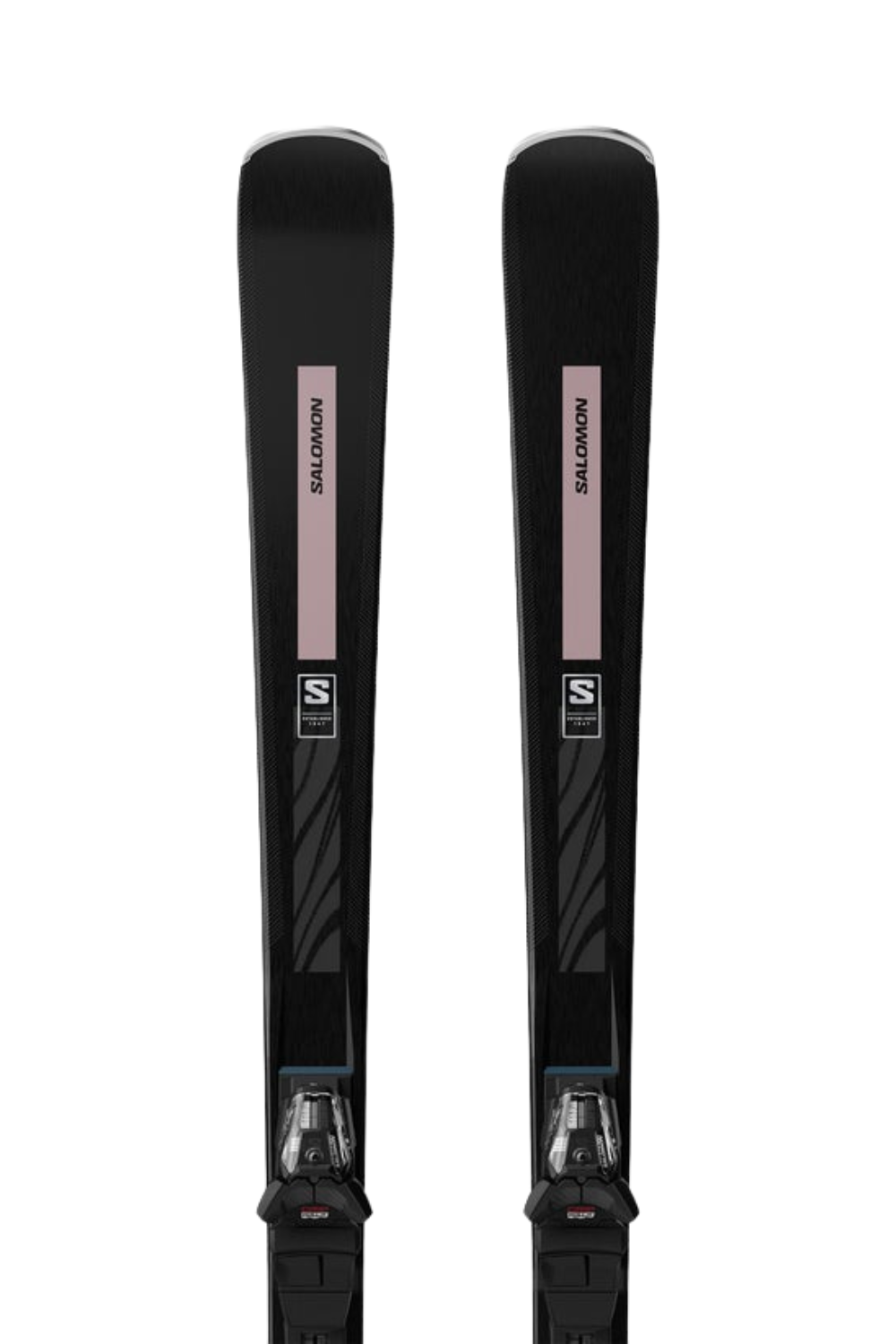 Salomon E S/Max N°8 R Womens Skis + M10 GW L80 Bindings Black/Rose Gold