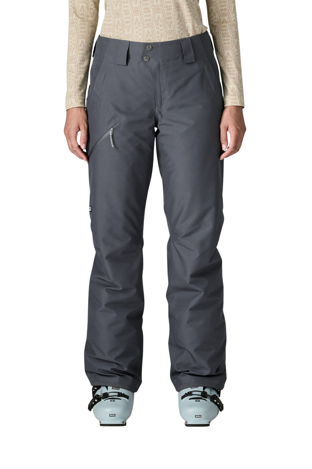 Patagonia Womens Insulated Powder Town Snow Pants Regular Smolder Blue