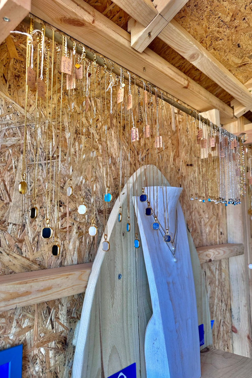 Ocean Jewel Mini Onyx Stone Pendant Necklace Silver