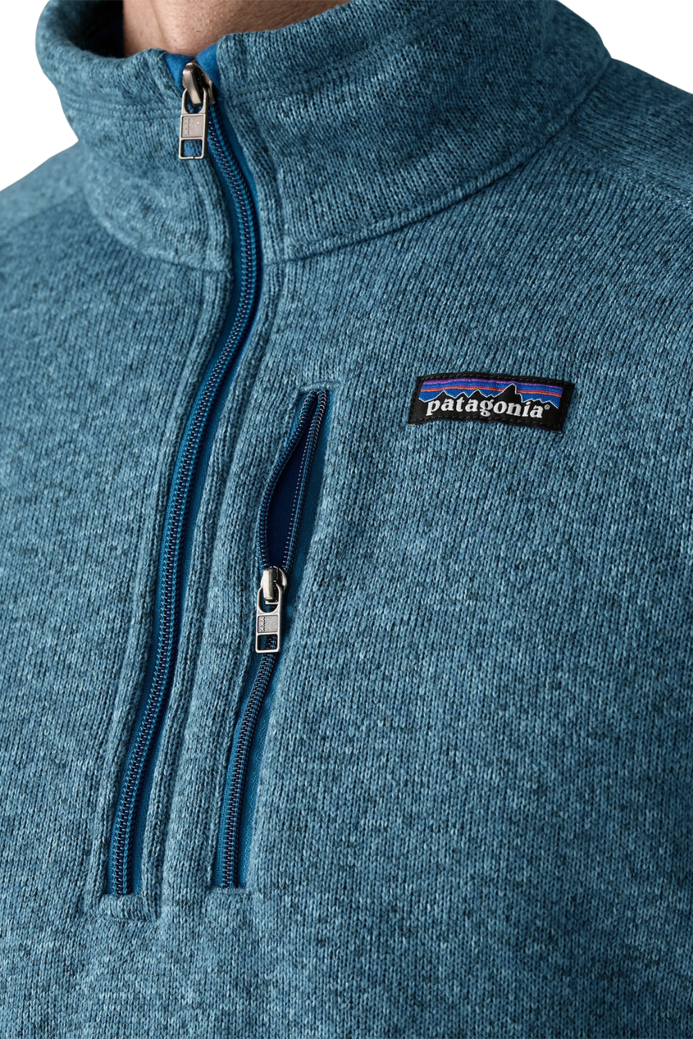 Patagonia Mens Better Sweater 1/4 Zip Aquatic Blue
