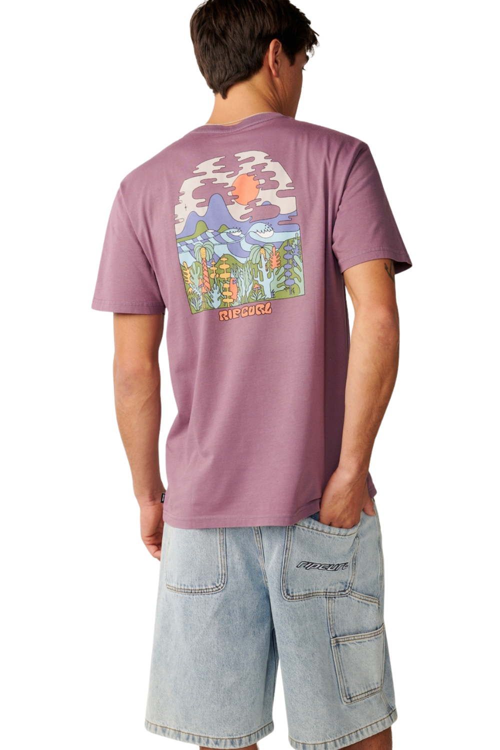 Rip Curl Pacific Rinse Higgins Mens T-Shirt Dusty Purple