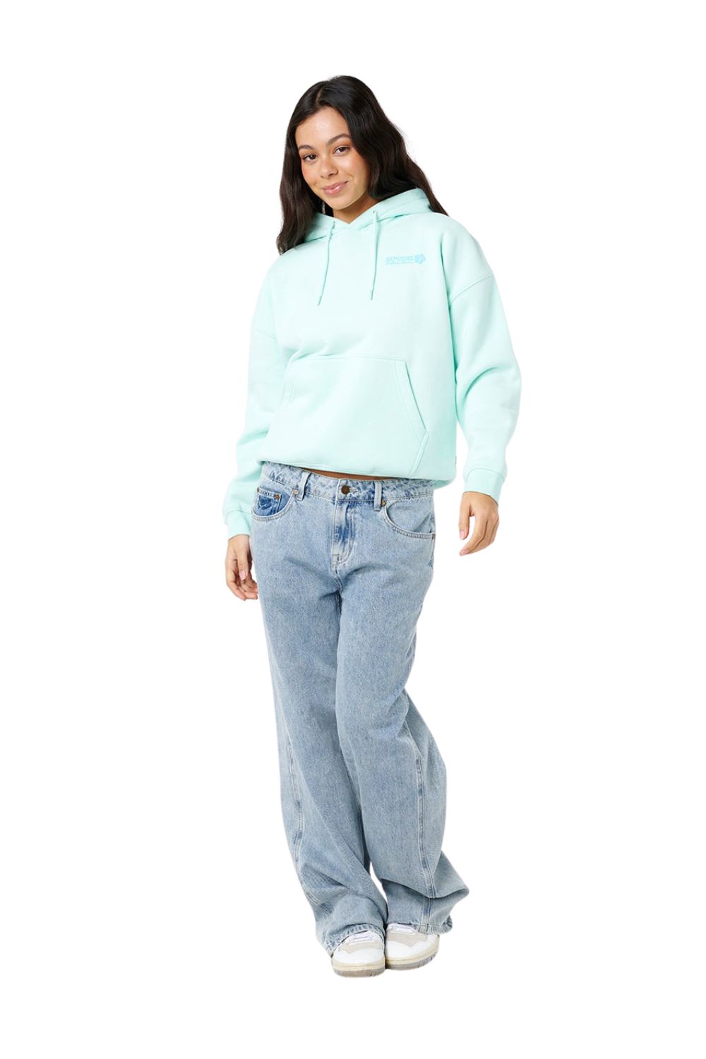 Rip Curl Surf Puff Heritage Womens Hoodie Light Blue