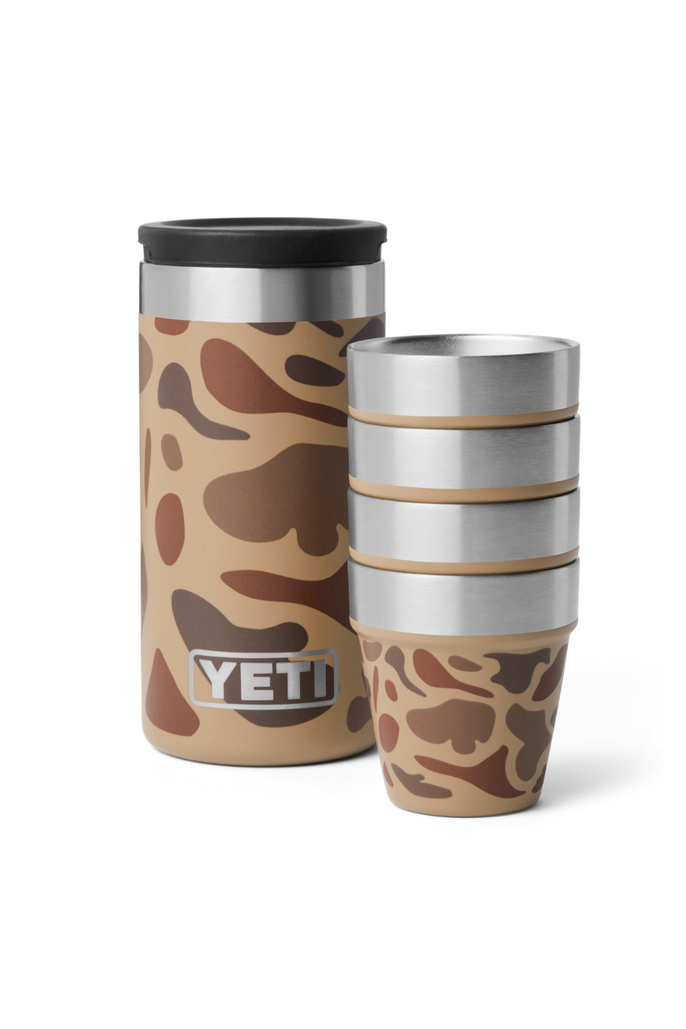Yeti Rambler Shot Glasses With Carrying Case Wetlands Camo