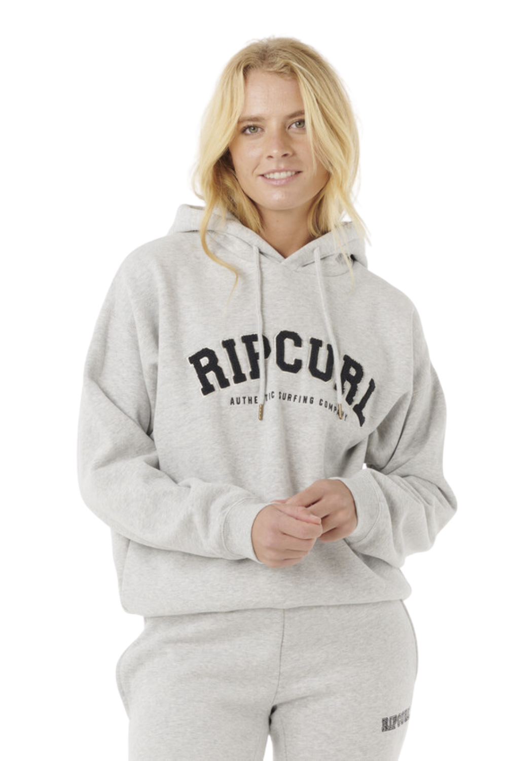 Rip Curl Varsity Hoodie Grey Marle