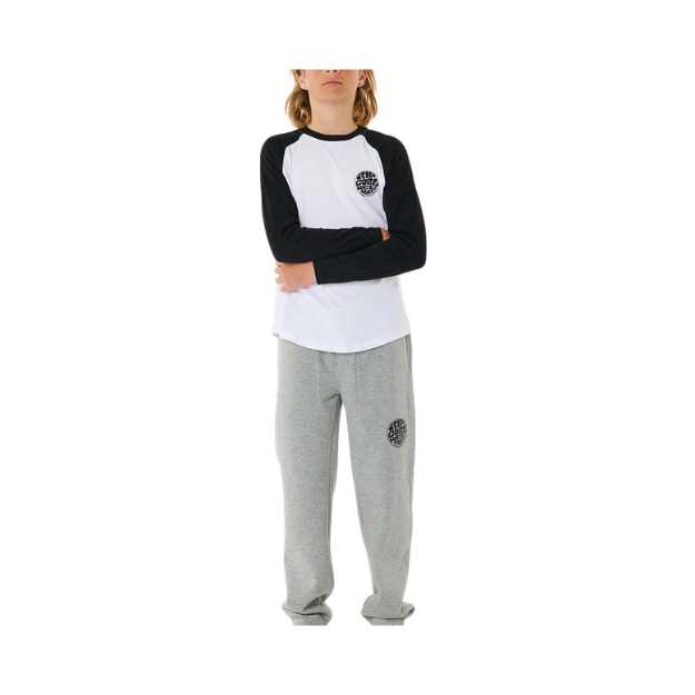 Rip Curl Wettie Icon Boys Long Sleeve T-Shirt White