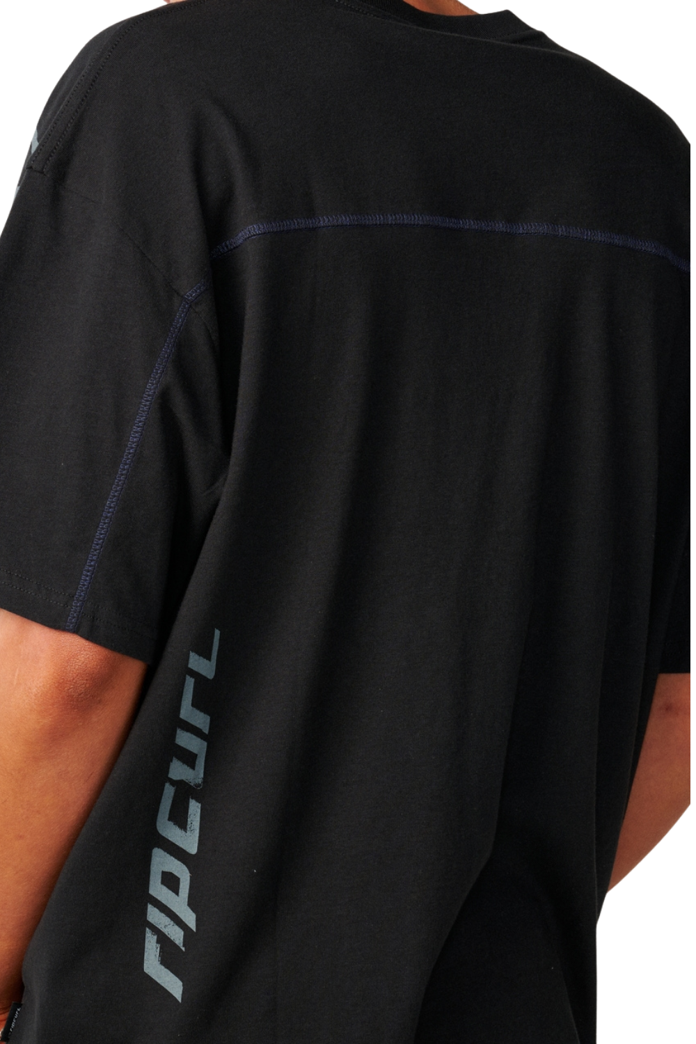 Rip Curl Archive Thrashed Mens Panel T-Shirt Black