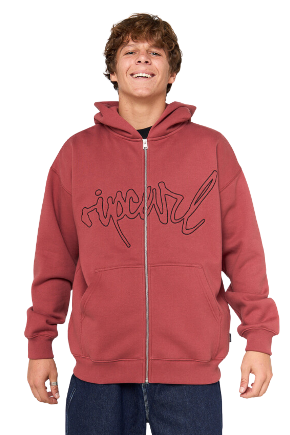 Rip Curl Medina Script Zip Thru Hood Apple Butter
