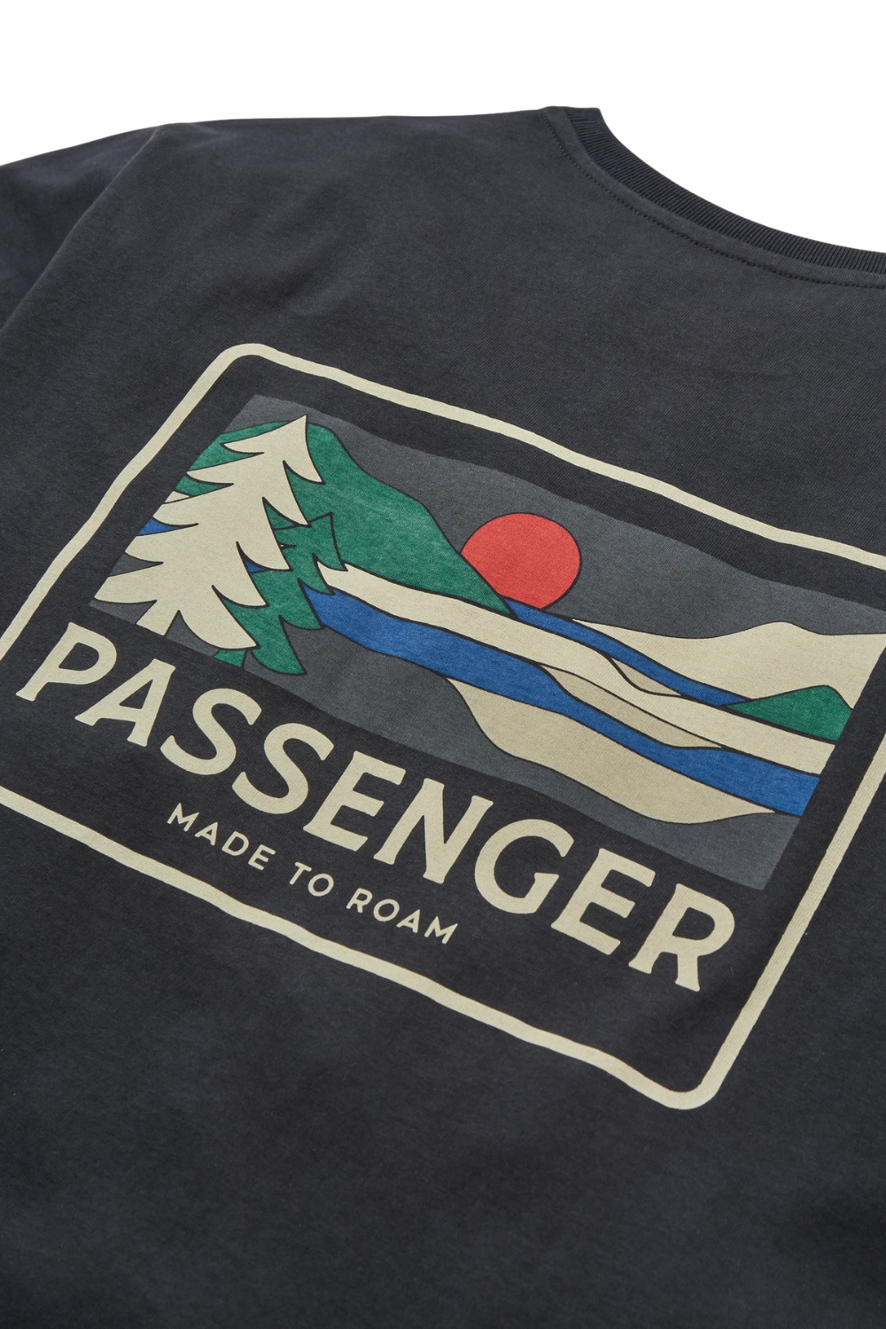Passenger Roamer Mens Recycled Cotton T-Shirt Black