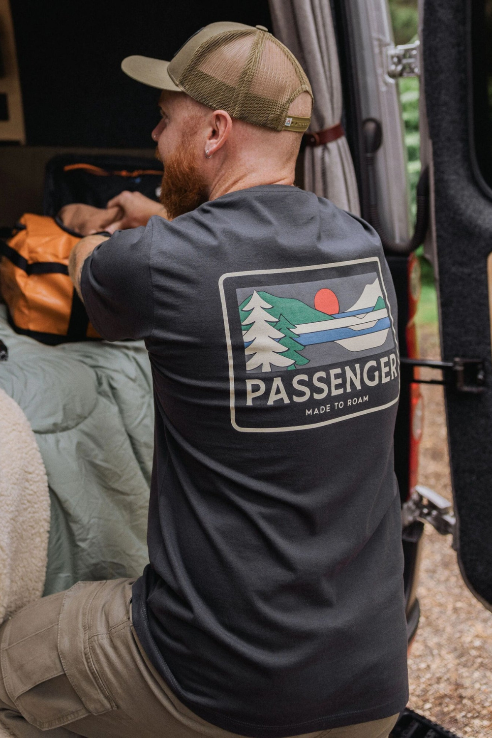 Passenger Roamer Mens Recycled Cotton T-Shirt Black