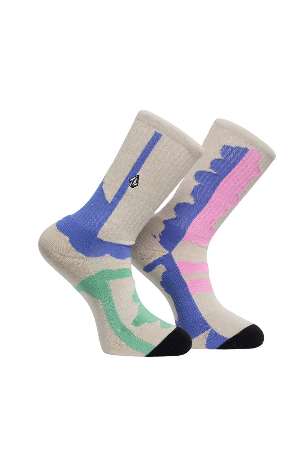 Volcom Carrau Print Mixer 3 Pack Crew Socks Multi