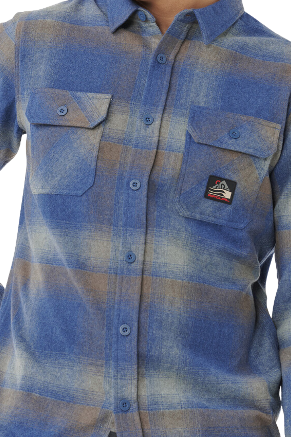 Rip Curl Search Wool Flannel Shirt Light Navy