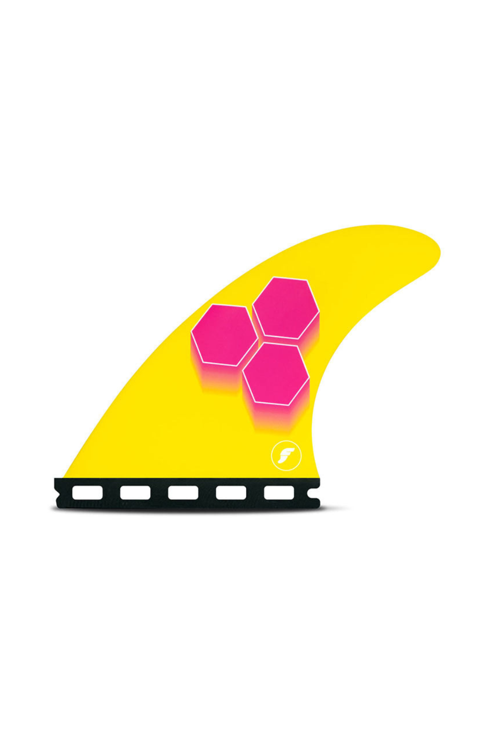 Futures AM3 Honeycomb Small Thruster Surfboard Fins Pink/Yellow