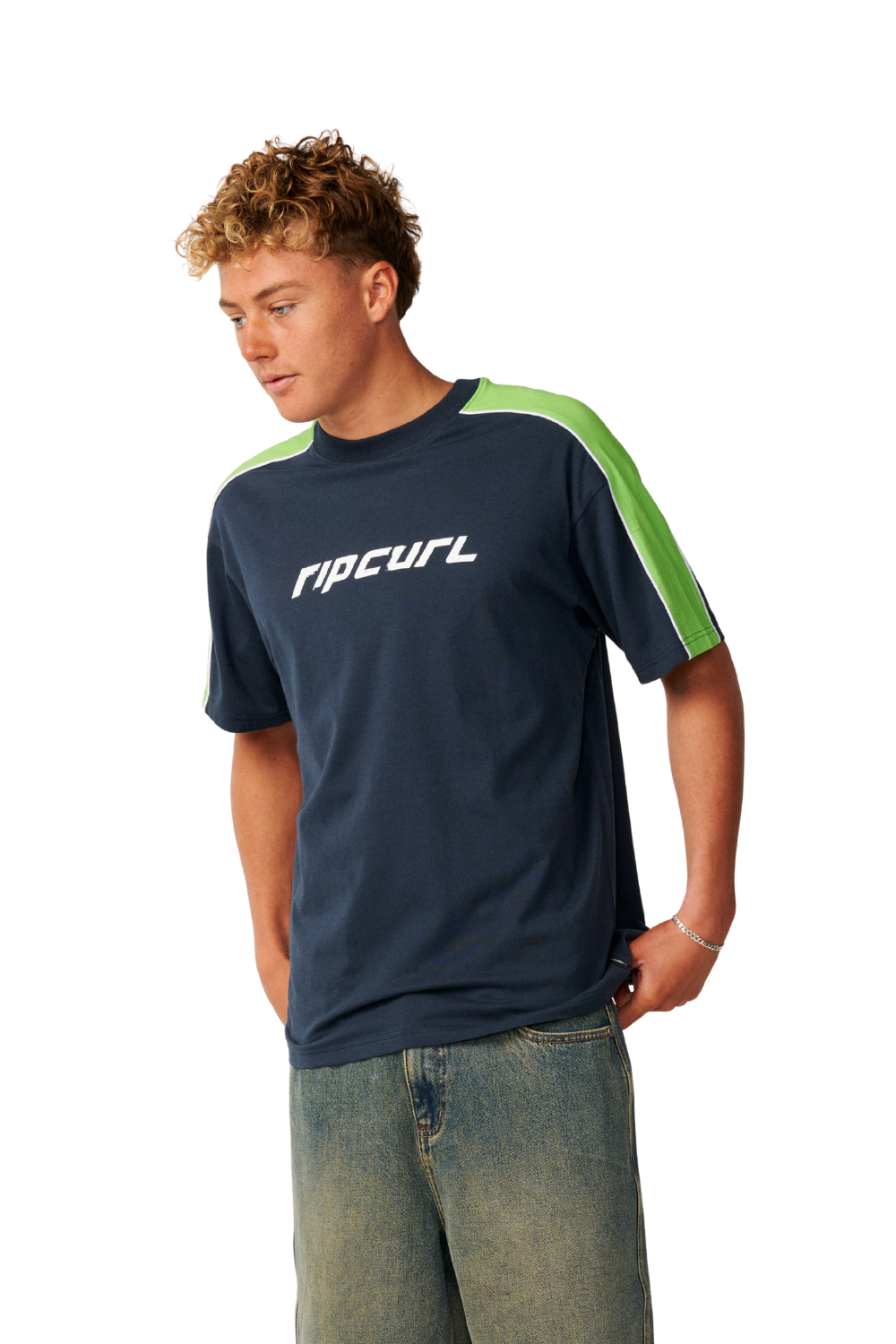 Rip Curl Archive Up Top Panel Mens T-Shirt Dark Navy