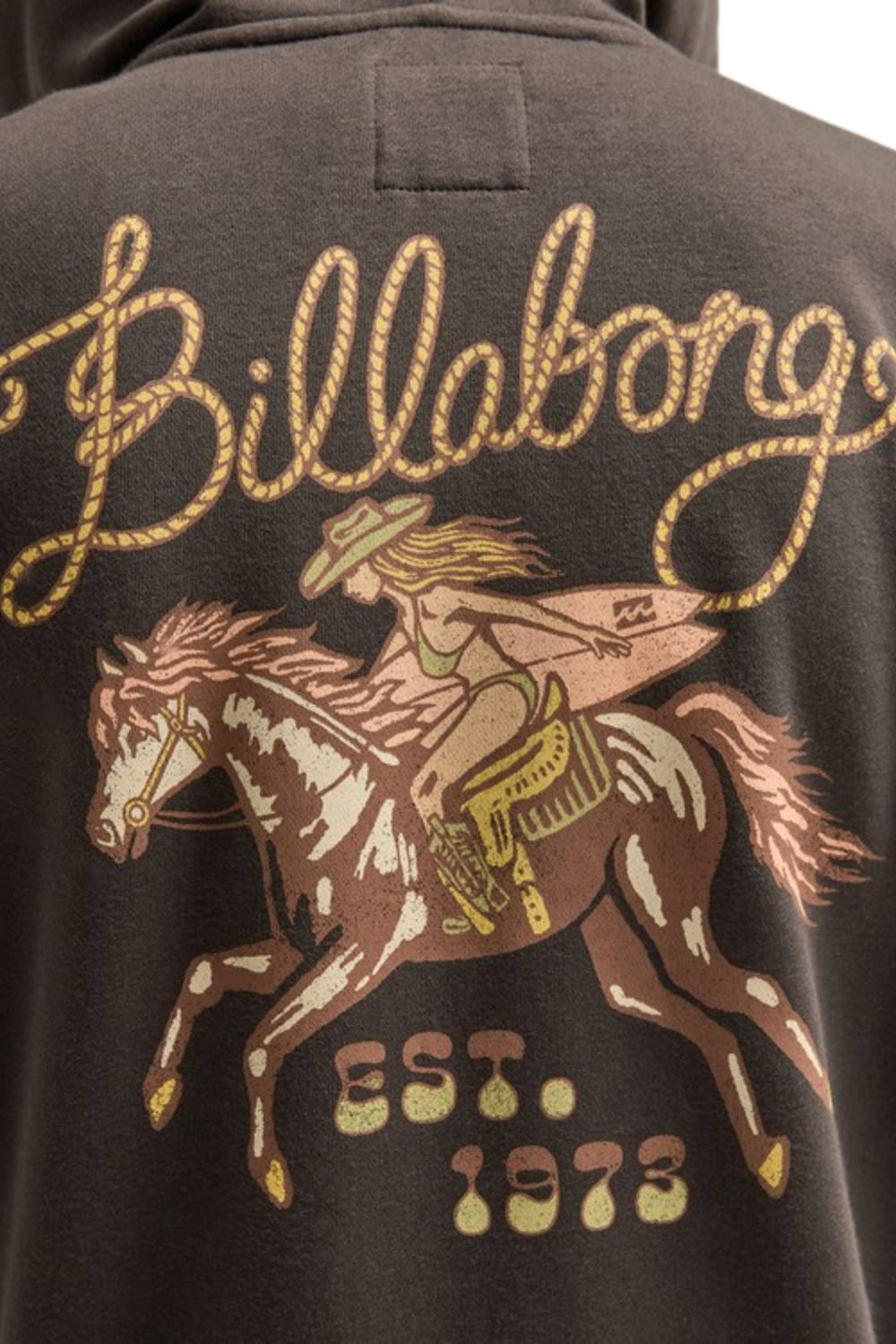 Billabong Familiar Roads Womens Full Zip Hoodie Off Black