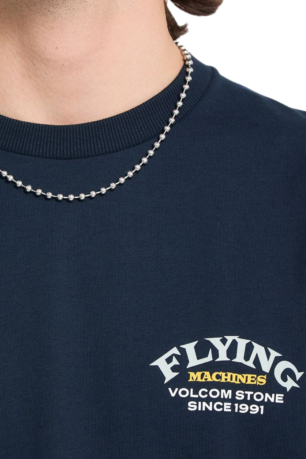 Volcom Flying Machine Mens T-Shirt Marine