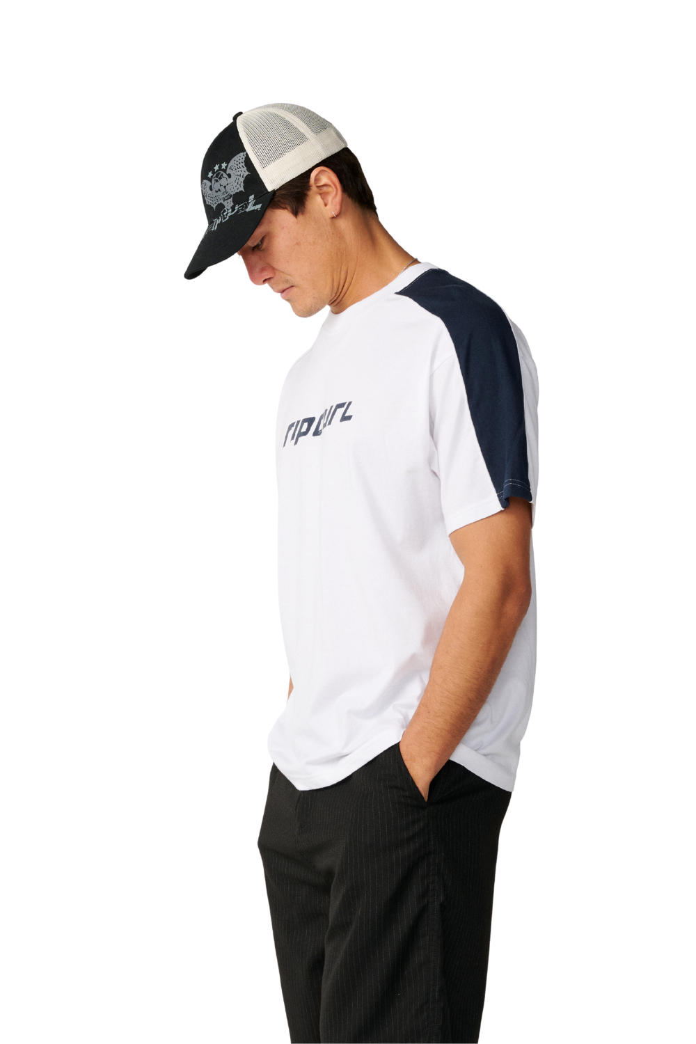 Rip Curl Archive Up Top Panel Mens T-Shirt White