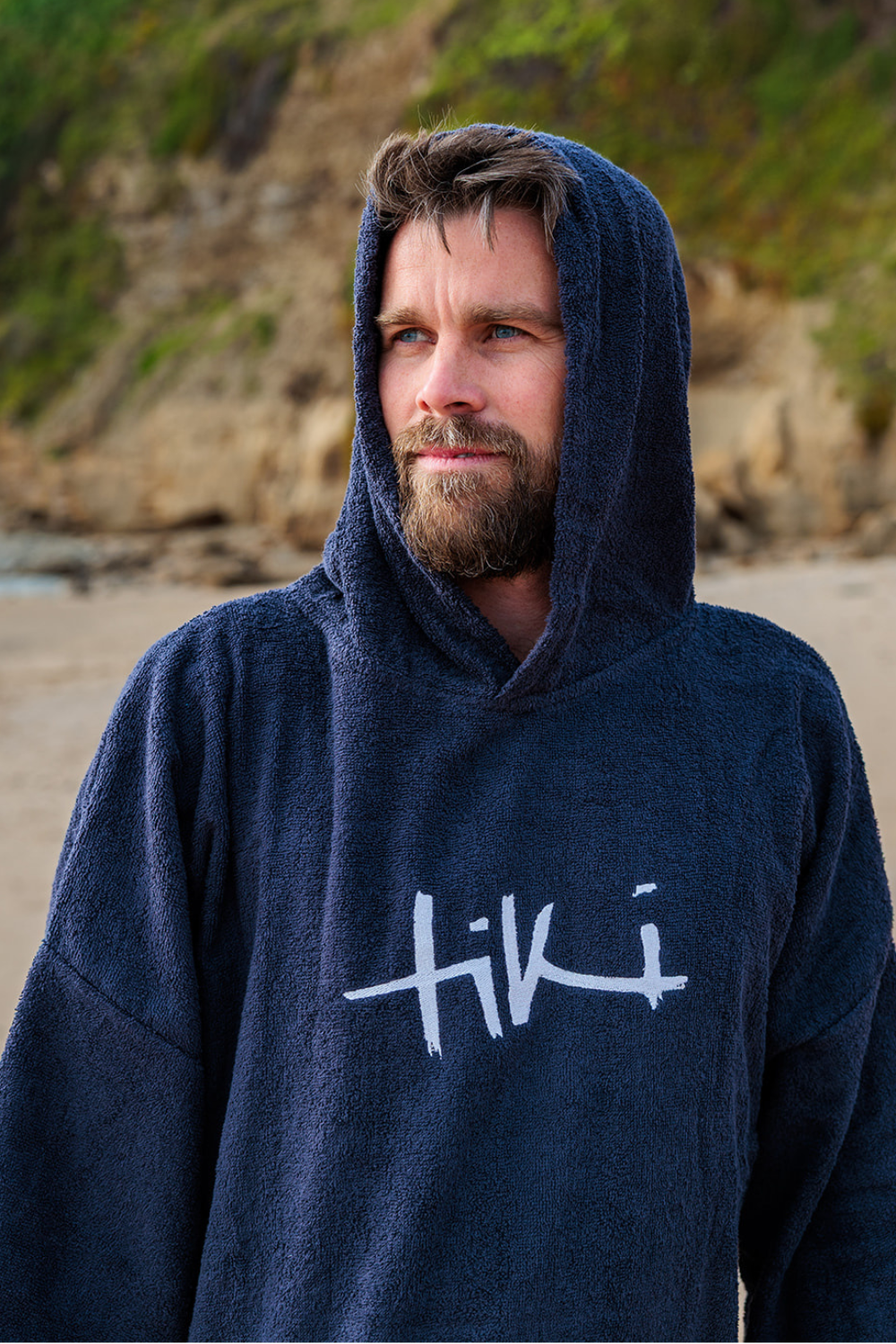 Tiki Adults Hooded Change Robe Midnight
