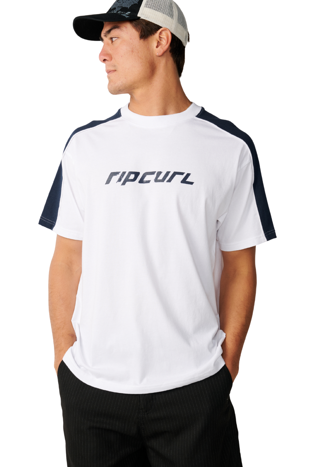 Rip Curl Archive Up Top Panel Mens T-Shirt White