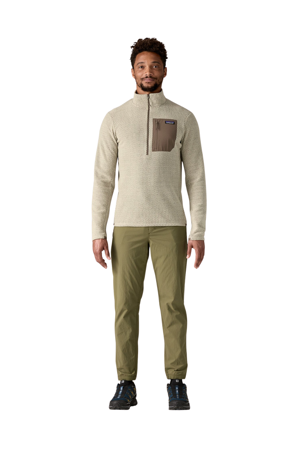 Patagonia Mens R1 Air Zip Neck Fleece Pelican