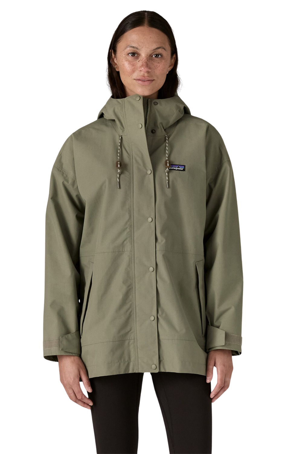 Patagonia Womens Outdoor Everyday Rain Jacket River Rock Green